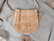 Load image into Gallery viewer, Large Beige Engraved Handmade Moroccan Leather Bag, Womens Leather Handbag